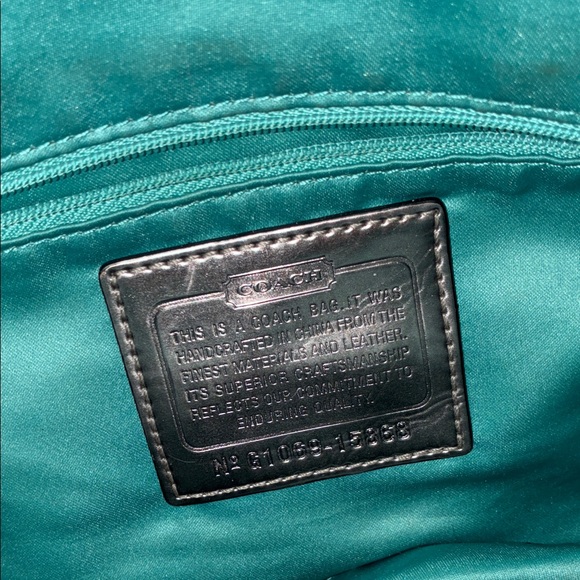 Coach Black Leather Satchel with Silver Accents - Picture 4 of 6